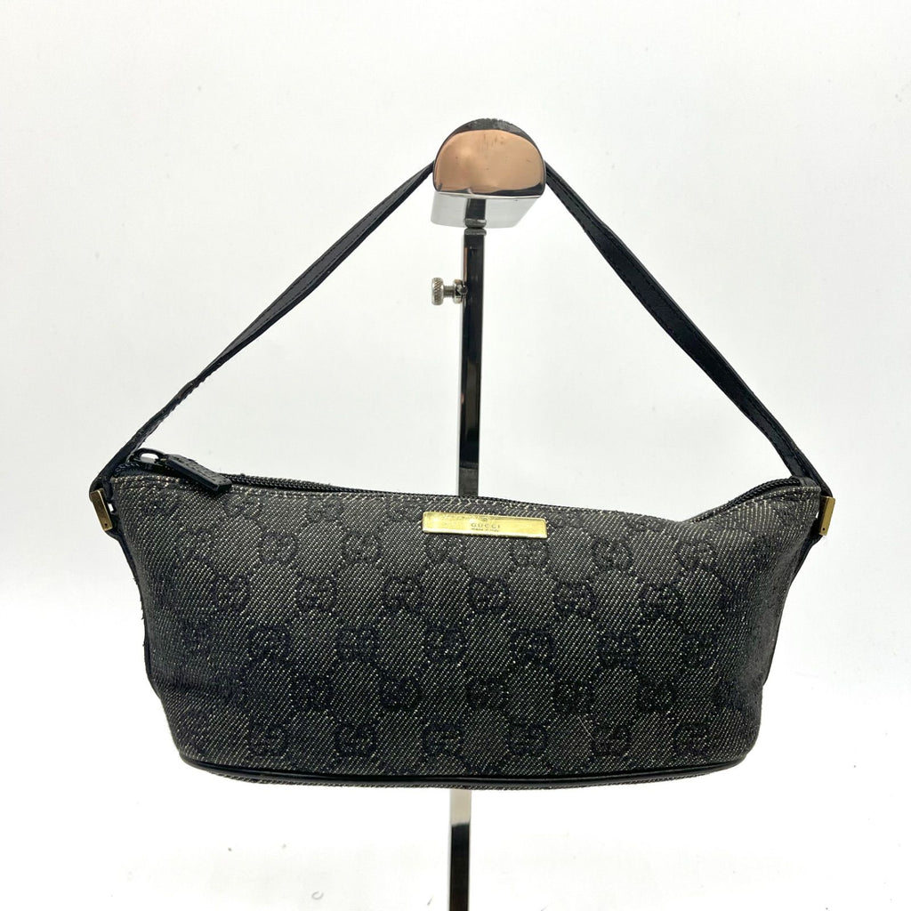 Gucci GG black canvas mini shoulder bag