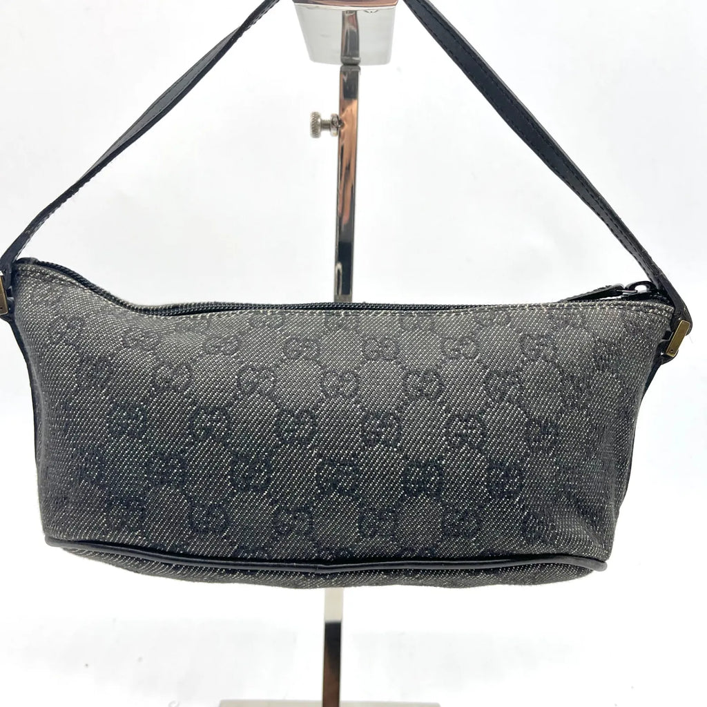 Gucci GG black canvas mini shoulder bag